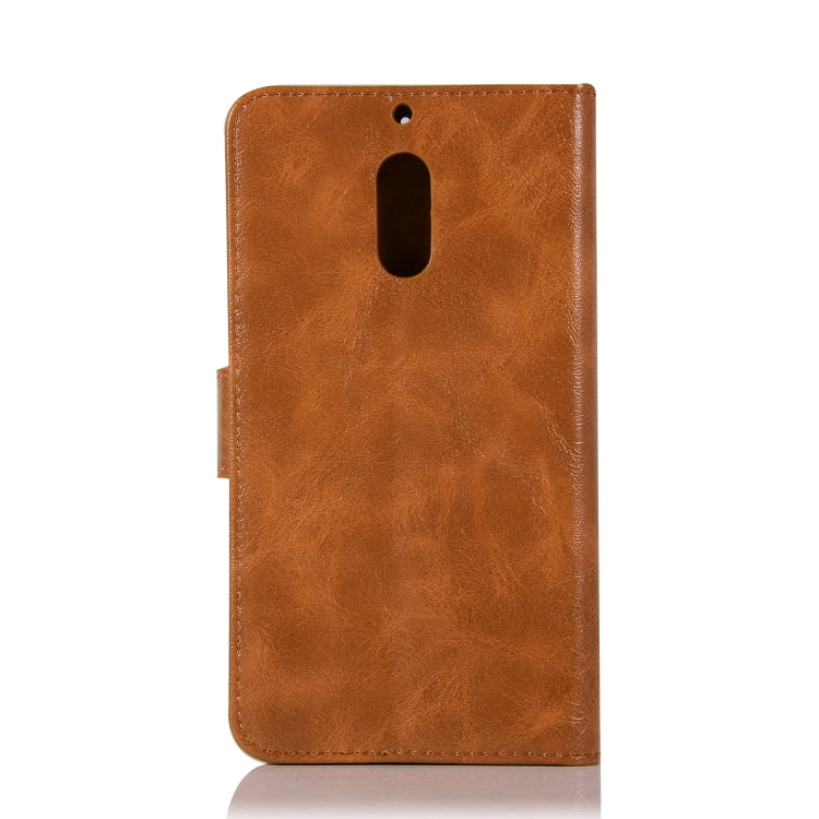 For Nokia 6 Retro Copper Buckle Crazy Horse Horizontal Flip PU Leather Case with Holder & Card Slots & Wallet & Lanyard