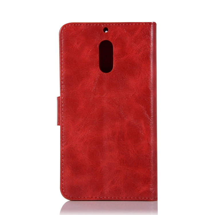 For Nokia 6 Retro Copper Buckle Crazy Horse Horizontal Flip PU Leather Case with Holder & Card Slots & Wallet & Lanyard
