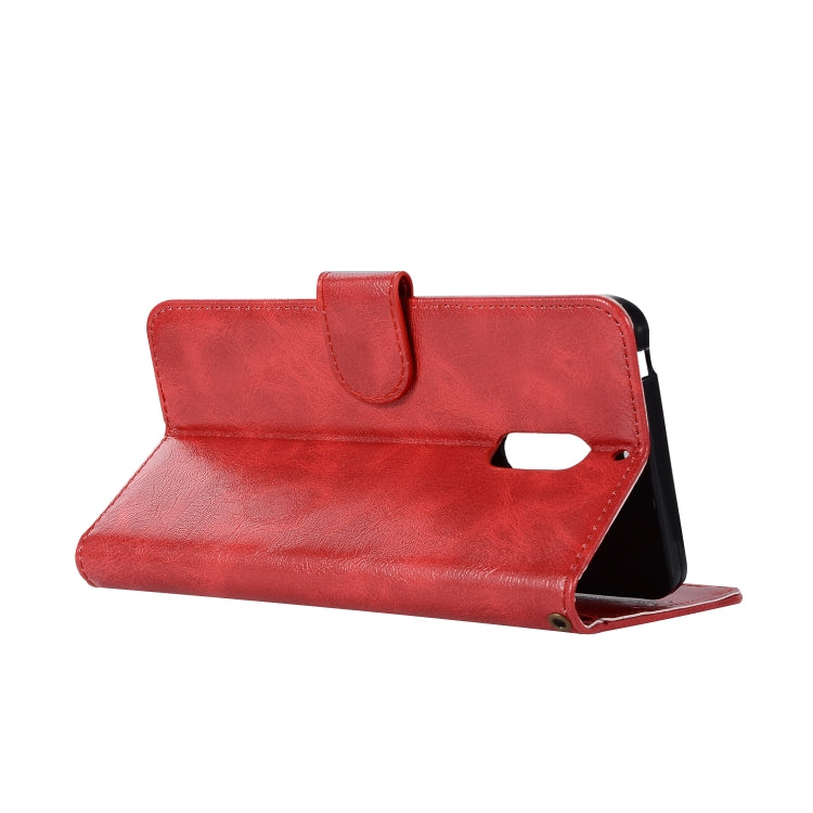 For Nokia 6 Retro Copper Buckle Crazy Horse Horizontal Flip PU Leather Case with Holder & Card Slots & Wallet & Lanyard
