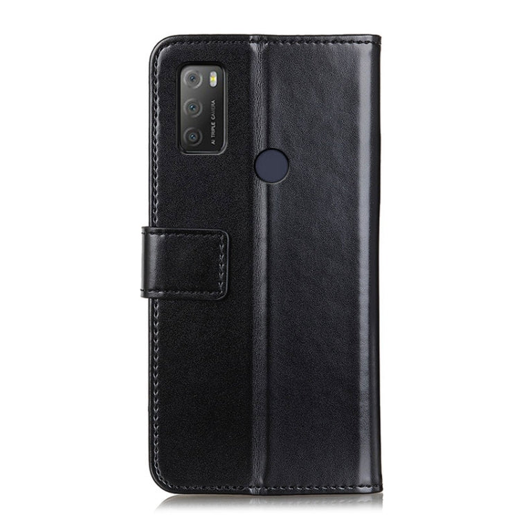 For Alcatel 1S (2021) 3-Color Pearl Texture Magnetic Buckle Horizontal Flip PU Leather Case with Card Slots & Wallet & Holder