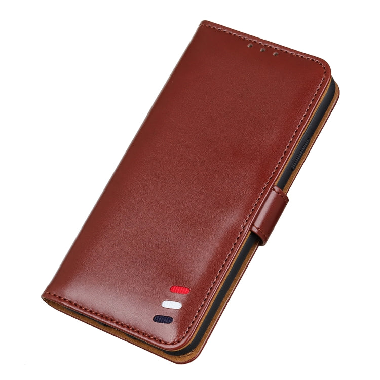 For Alcatel 1S (2021) 3-Color Pearl Texture Magnetic Buckle Horizontal Flip PU Leather Case with Card Slots & Wallet & Holder