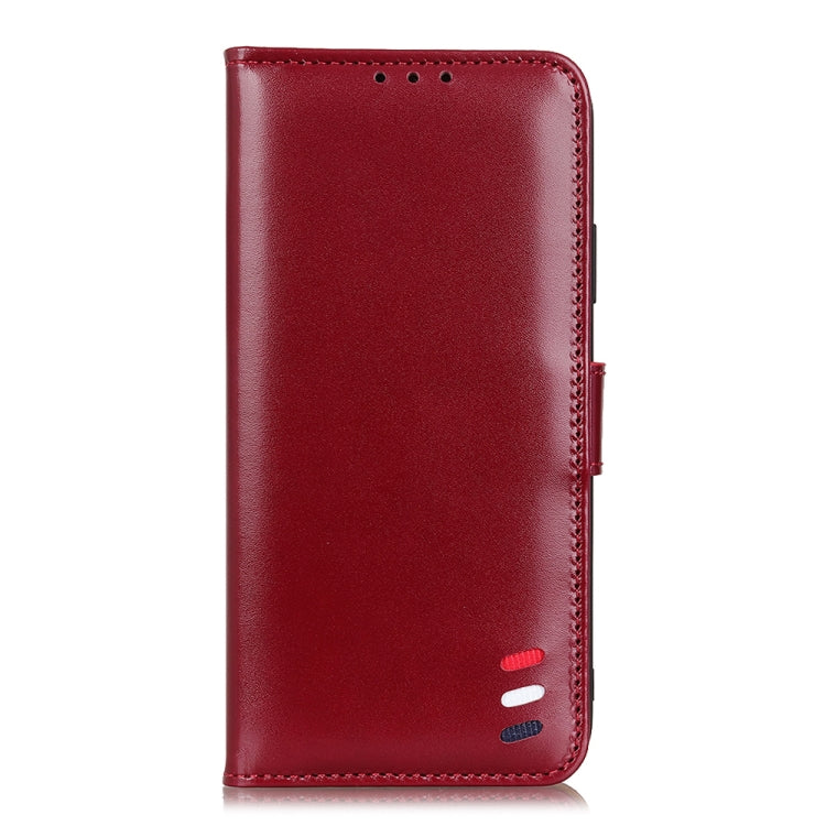 For Alcatel 1S (2021) 3-Color Pearl Texture Magnetic Buckle Horizontal Flip PU Leather Case with Card Slots & Wallet & Holder