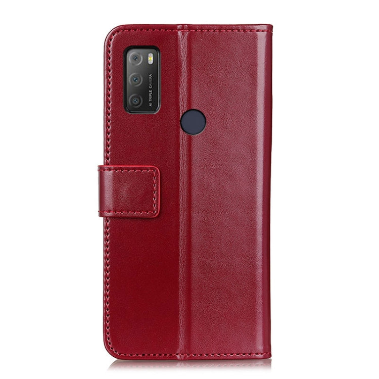 For Alcatel 1S (2021) 3-Color Pearl Texture Magnetic Buckle Horizontal Flip PU Leather Case with Card Slots & Wallet & Holder