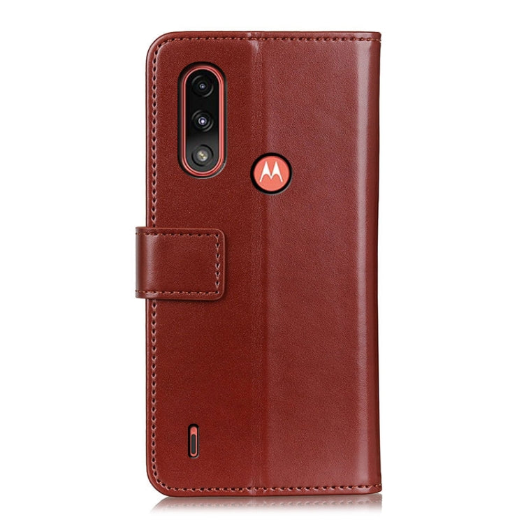 For Motorola Moto E7 Power (2021) 3-Color Pearl Texture Magnetic Buckle Horizontal Flip PU Leather Case with Card Slots & Wallet & Holder