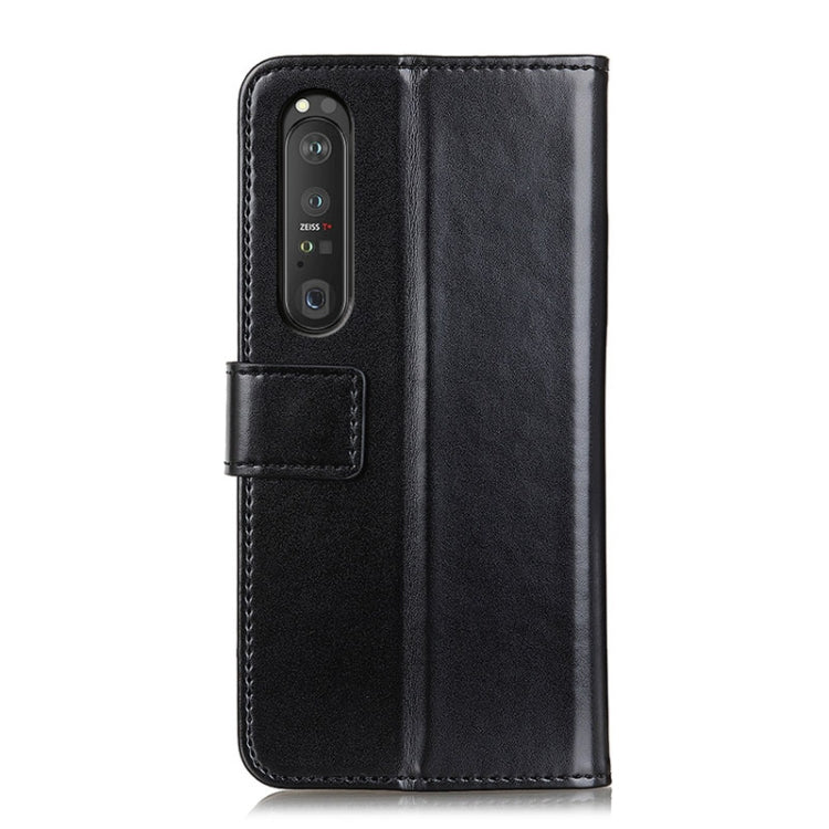 For Sony Xperia 1 III 3-Color Pearl Texture Magnetic Buckle Horizontal Flip PU Leather Case with Card Slots & Wallet & Holder