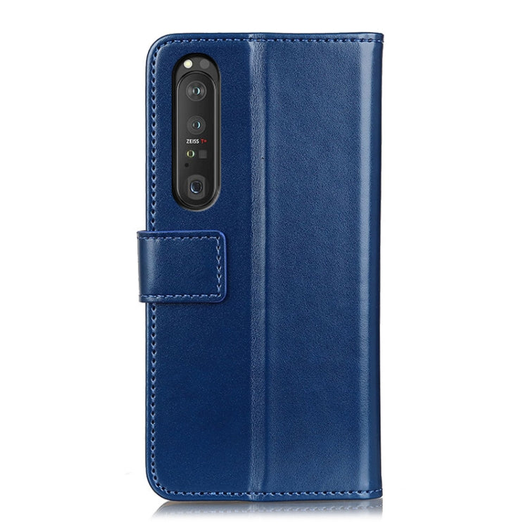 For Sony Xperia 1 III 3-Color Pearl Texture Magnetic Buckle Horizontal Flip PU Leather Case with Card Slots & Wallet & Holder