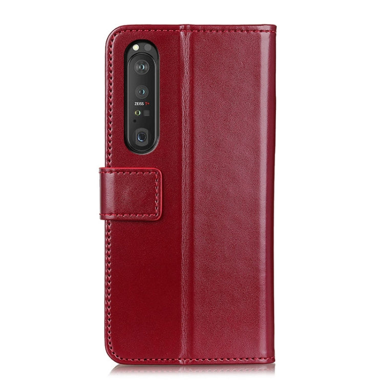 For Sony Xperia 1 III 3-Color Pearl Texture Magnetic Buckle Horizontal Flip PU Leather Case with Card Slots & Wallet & Holder