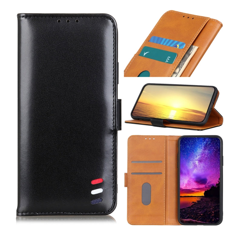 For Wiko Y51 3-Color Pearl Texture Magnetic Buckle Horizontal Flip PU Leather Case with Card Slots & Wallet & Holder