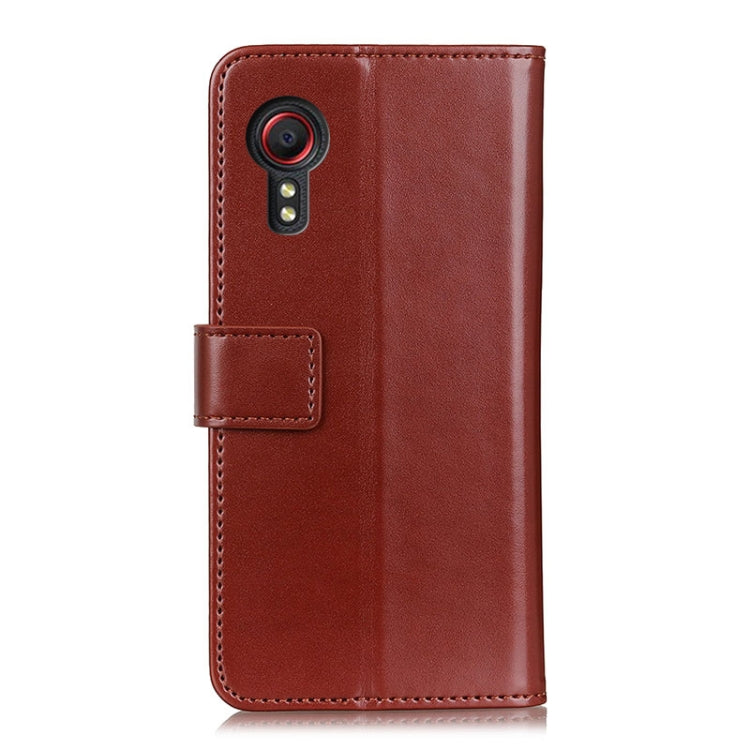 For Samsung Galaxy Xcover 5 3-Color Pearl Texture Magnetic Buckle Horizontal Flip PU Leather Case with Card Slots & Wallet & Holder