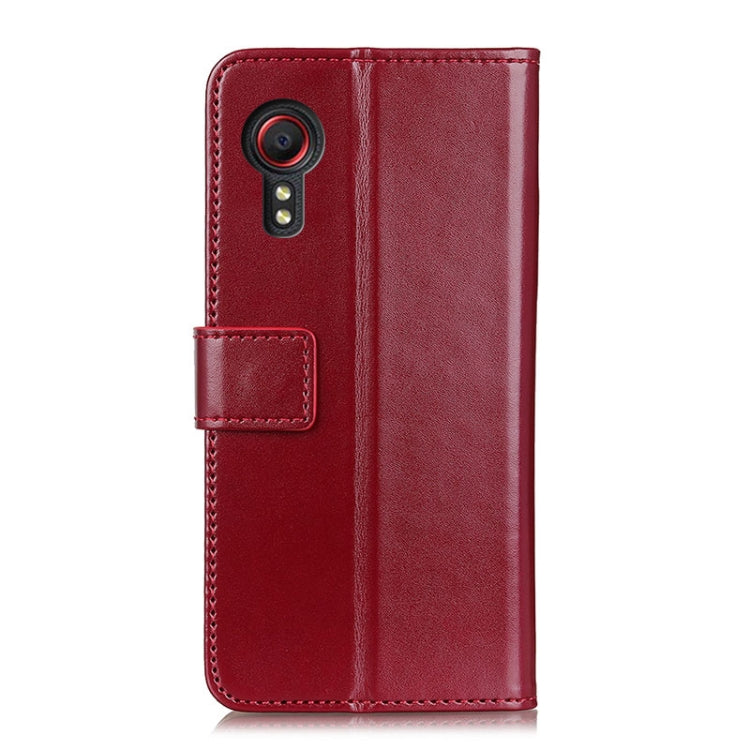 For Samsung Galaxy Xcover 5 3-Color Pearl Texture Magnetic Buckle Horizontal Flip PU Leather Case with Card Slots & Wallet & Holder