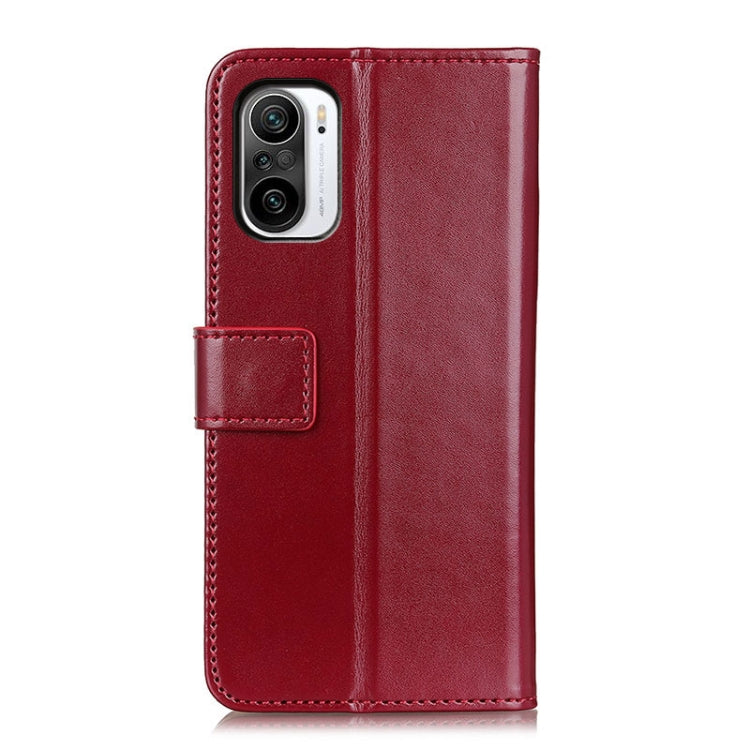 For Xiaomi Poco F3 3-Color Pearl Texture Magnetic Buckle Horizontal Flip PU Leather Case with Card Slots & Wallet & Holder