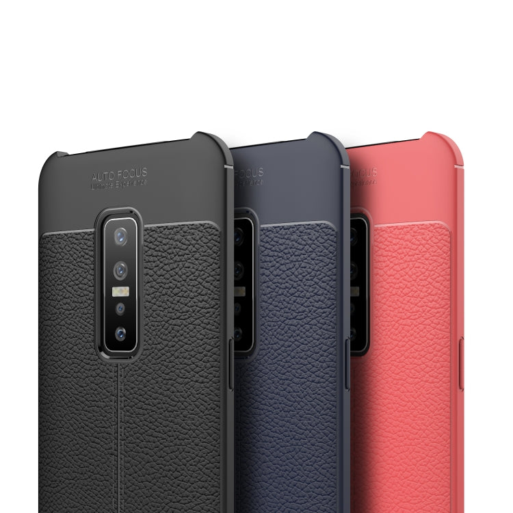 For Vivo V17 Pro Litchi Texture TPU Shockproof Protective Case