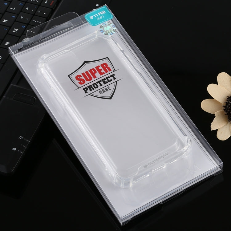 For iPhone 11 Pro MERCURY GOOSPERY  Four-Corner Shockproof Full Coverage Soft Case(Transparent)