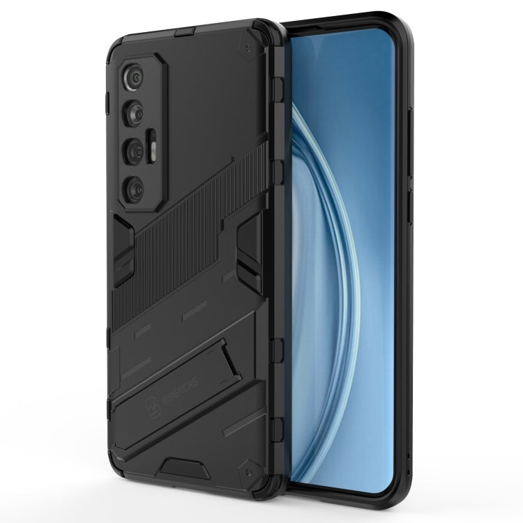 For Xiaomi Mi 10S Punk Armor 2 in 1 PC + TPU Shockproof Case with Invisible Holder