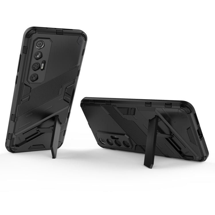 For Xiaomi Mi 10S Punk Armor 2 in 1 PC + TPU Shockproof Case with Invisible Holder