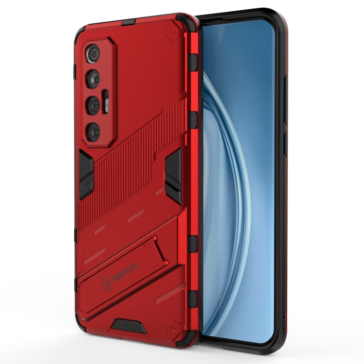 For Xiaomi Mi 10S Punk Armor 2 in 1 PC + TPU Shockproof Case with Invisible Holder