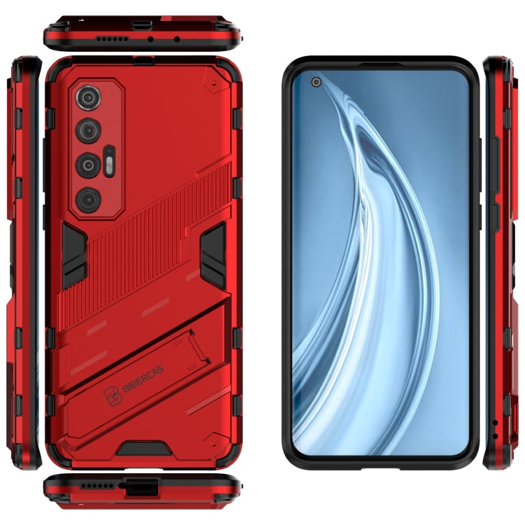 For Xiaomi Mi 10S Punk Armor 2 in 1 PC + TPU Shockproof Case with Invisible Holder