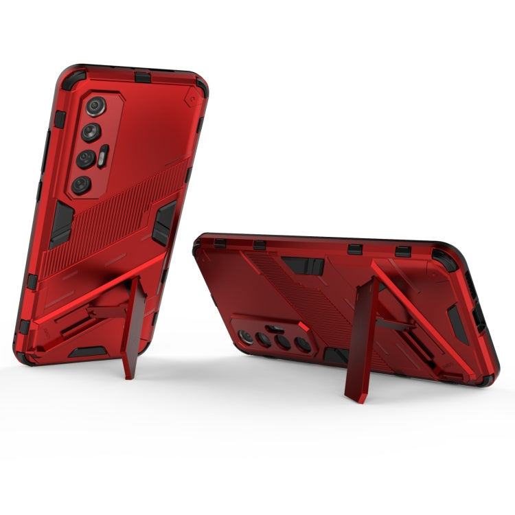 For Xiaomi Mi 10S Punk Armor 2 in 1 PC + TPU Shockproof Case with Invisible Holder