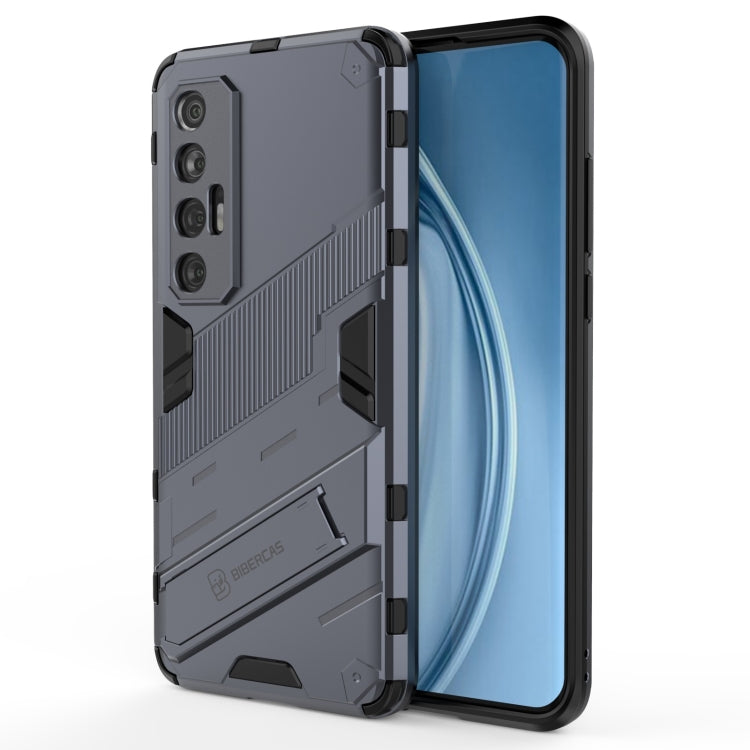 For Xiaomi Mi 10S Punk Armor 2 in 1 PC + TPU Shockproof Case with Invisible Holder