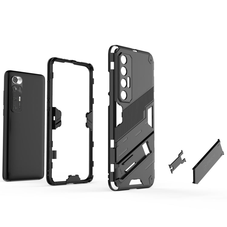 For Xiaomi Mi 10S Punk Armor 2 in 1 PC + TPU Shockproof Case with Invisible Holder