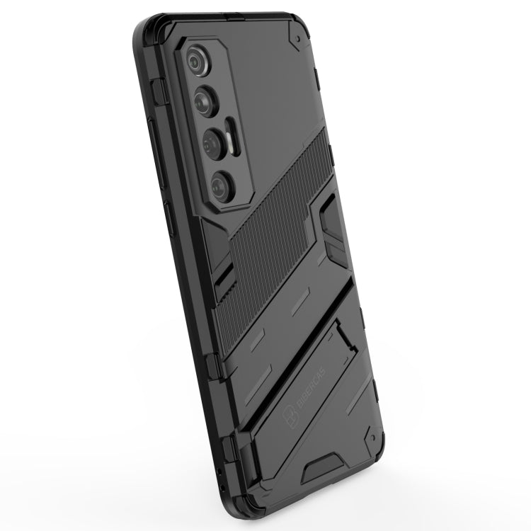For Xiaomi Mi 10S Punk Armor 2 in 1 PC + TPU Shockproof Case with Invisible Holder