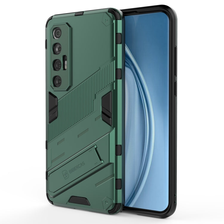 For Xiaomi Mi 10S Punk Armor 2 in 1 PC + TPU Shockproof Case with Invisible Holder