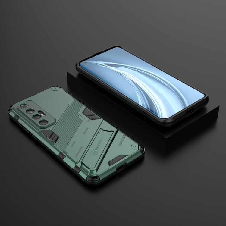 For Xiaomi Mi 10S Punk Armor 2 in 1 PC + TPU Shockproof Case with Invisible Holder