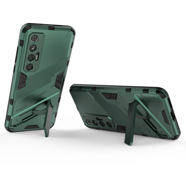 For Xiaomi Mi 10S Punk Armor 2 in 1 PC + TPU Shockproof Case with Invisible Holder
