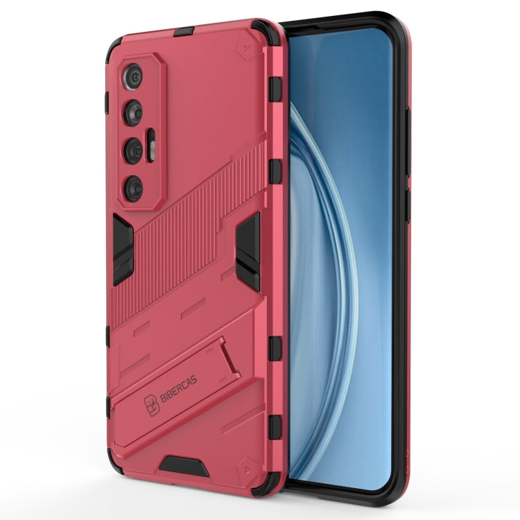 For Xiaomi Mi 10S Punk Armor 2 in 1 PC + TPU Shockproof Case with Invisible Holder