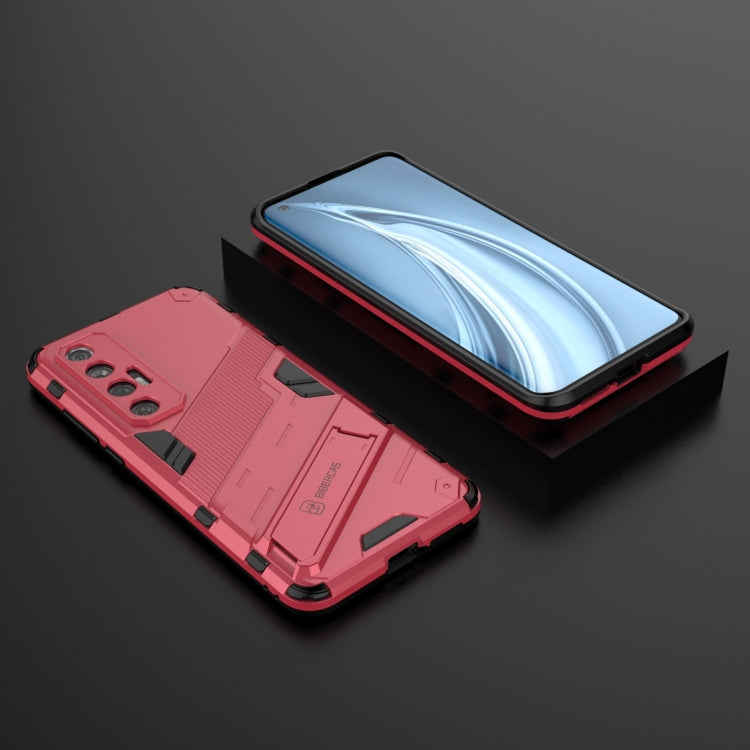 For Xiaomi Mi 10S Punk Armor 2 in 1 PC + TPU Shockproof Case with Invisible Holder