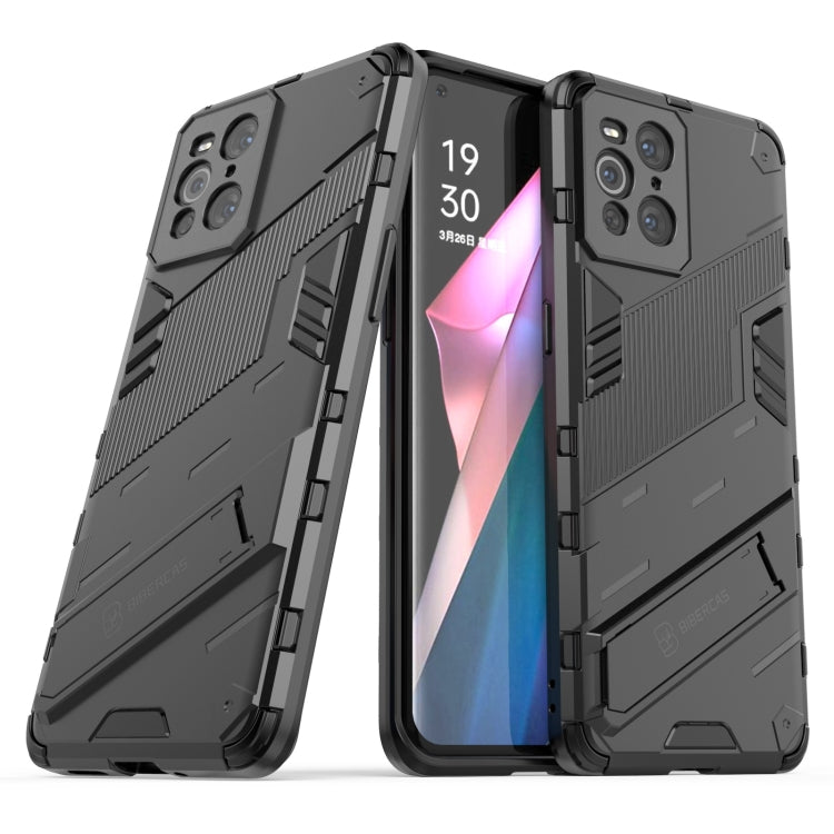 For OPPO Find X3 Punk Armor 2 in 1 PC + TPU Shockproof Case with Invisible Holder
