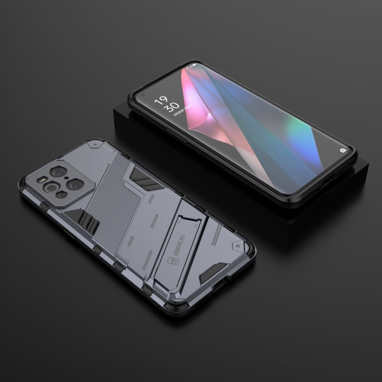 For OPPO Find X3 Punk Armor 2 in 1 PC + TPU Shockproof Case with Invisible Holder