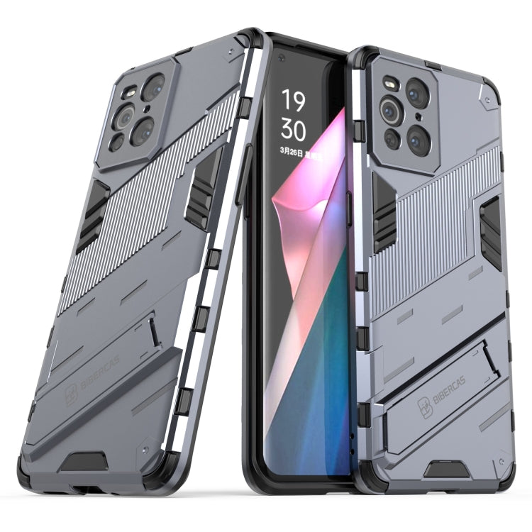 For OPPO Find X3 Punk Armor 2 in 1 PC + TPU Shockproof Case with Invisible Holder