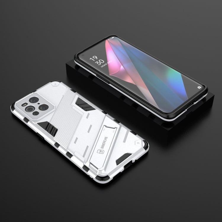 For OPPO Find X3 Punk Armor 2 in 1 PC + TPU Shockproof Case with Invisible Holder