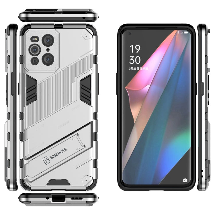 For OPPO Find X3 Punk Armor 2 in 1 PC + TPU Shockproof Case with Invisible Holder