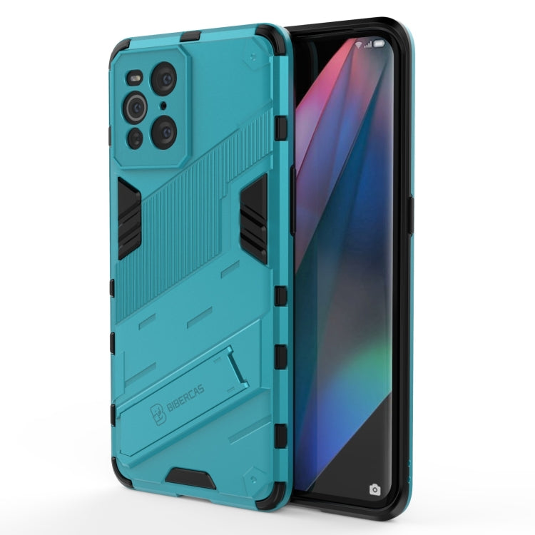For OPPO Find X3 Punk Armor 2 in 1 PC + TPU Shockproof Case with Invisible Holder