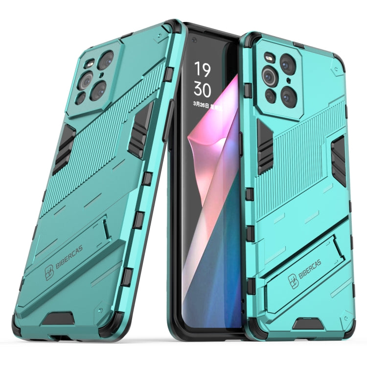 For OPPO Find X3 Punk Armor 2 in 1 PC + TPU Shockproof Case with Invisible Holder