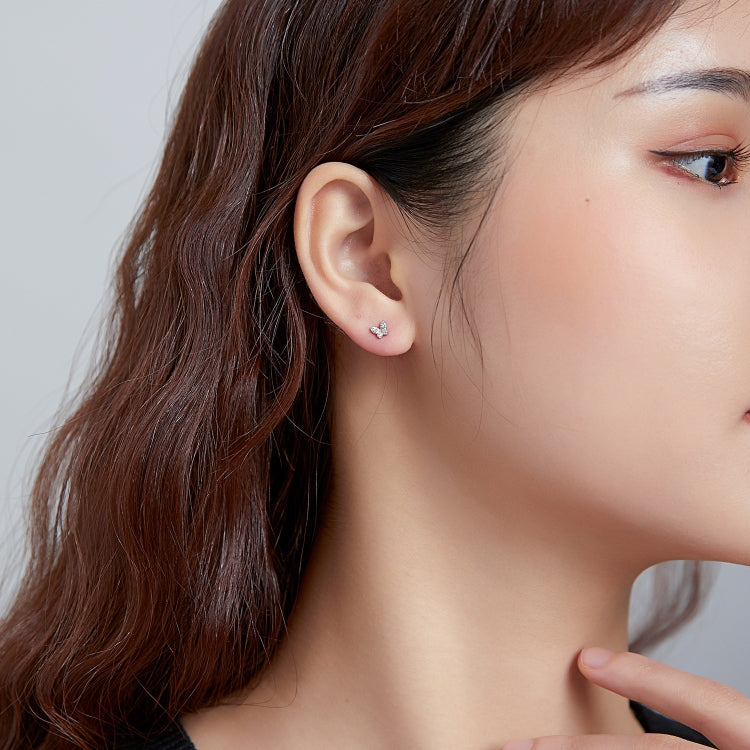 S925 Sterling Silver Simple Butterfly Ear Studs Women Earrings