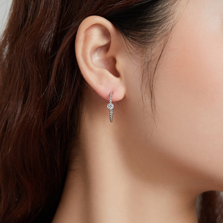 S925 Sterling Silver Simple Geometry Ear Studs Women Earrings