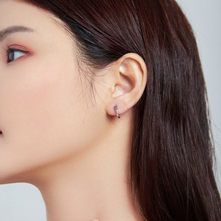 S925 Sterling Silver Simple Fish Bone Ear Buckle Women Earrings