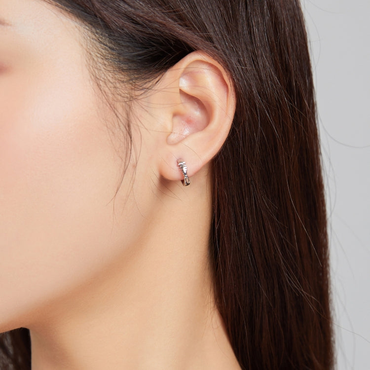 S925 Sterling Silver Simple Fish Bone Ear Buckle Women Earrings