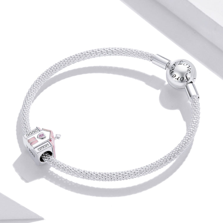 S925 Sterling Silver Romantic Wedding House Beads DIY Bracelet Necklace Accessories