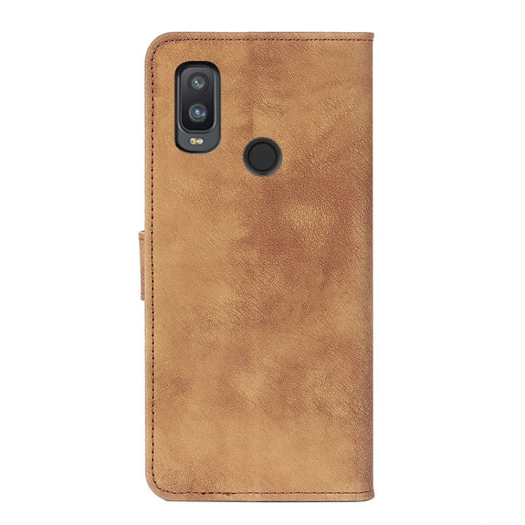 For Alcatel 1L (2021) Antelope Texture Magnetic Buckle Horizontal Flip PU Leather Case with Card Slots & Wallet & Holder