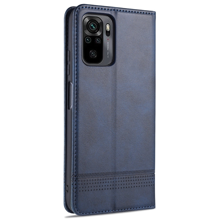 For Xiaomi Redmi Note 10S AZNS Magnetic Calf Texture Horizontal Flip Leather Case with Card Slots & Holder & Wallet