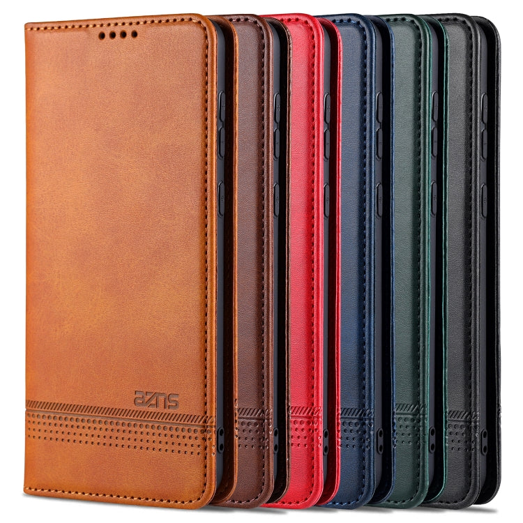 For Samsung Galaxy A02 AZNS Magnetic Calf Texture Horizontal Flip Leather Case with Card Slots & Holder & Wallet