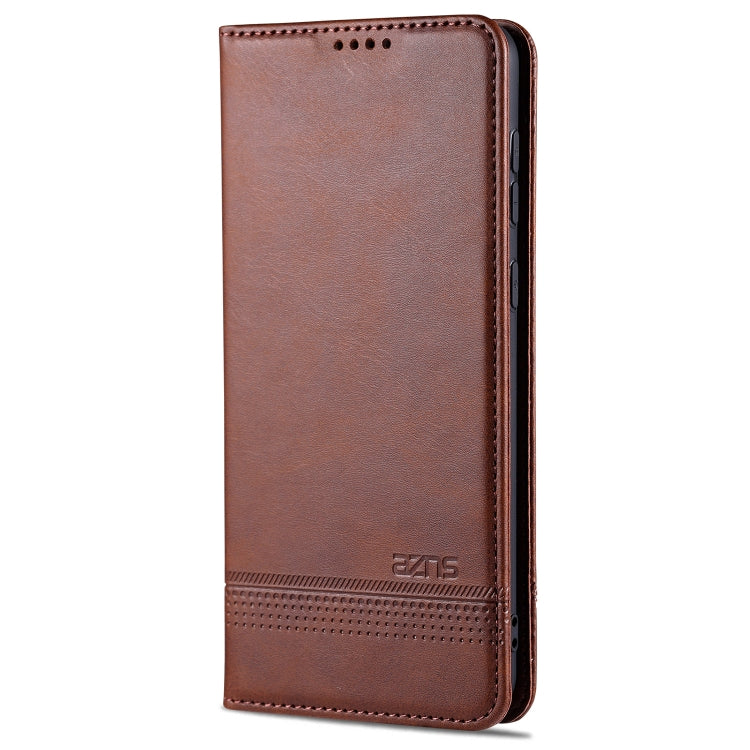 For Samsung Galaxy A02 AZNS Magnetic Calf Texture Horizontal Flip Leather Case with Card Slots & Holder & Wallet