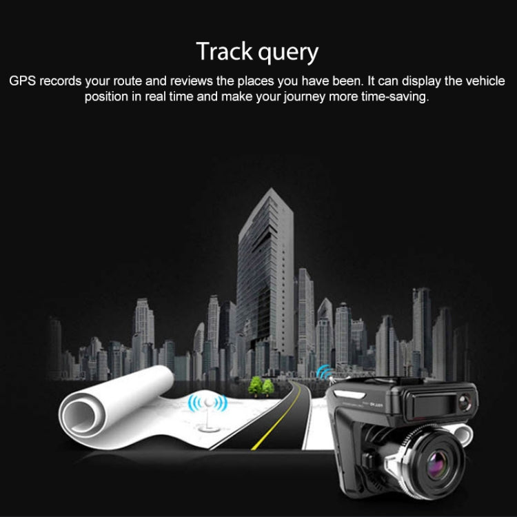MSY-301 Car DVR Camera + Radar Detector 2.4 inch Screen FHD 1080P, Support GPS / TF Card / G-Sensor / Loop Recording