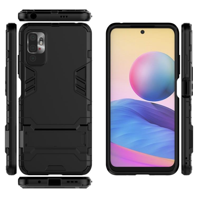 For Xiaomi Redmi Note 10 5G Shockproof PC + TPU Protective Case with Hidden Holder
