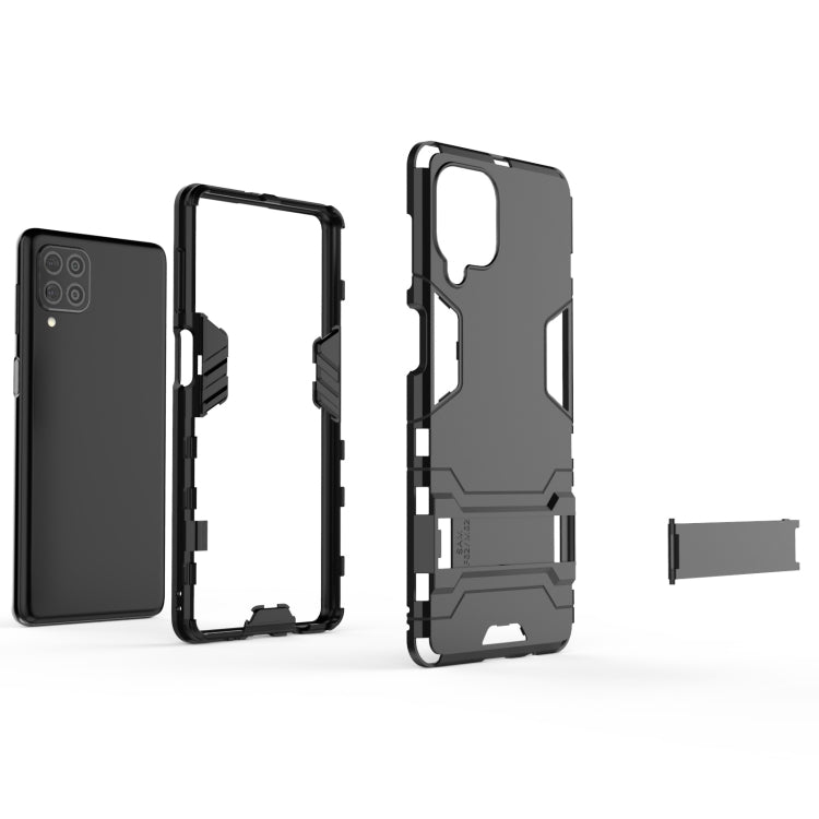 For Samsung Galaxy F62 / M62 Shockproof PC + TPU Protective Case with Hidden Holder
