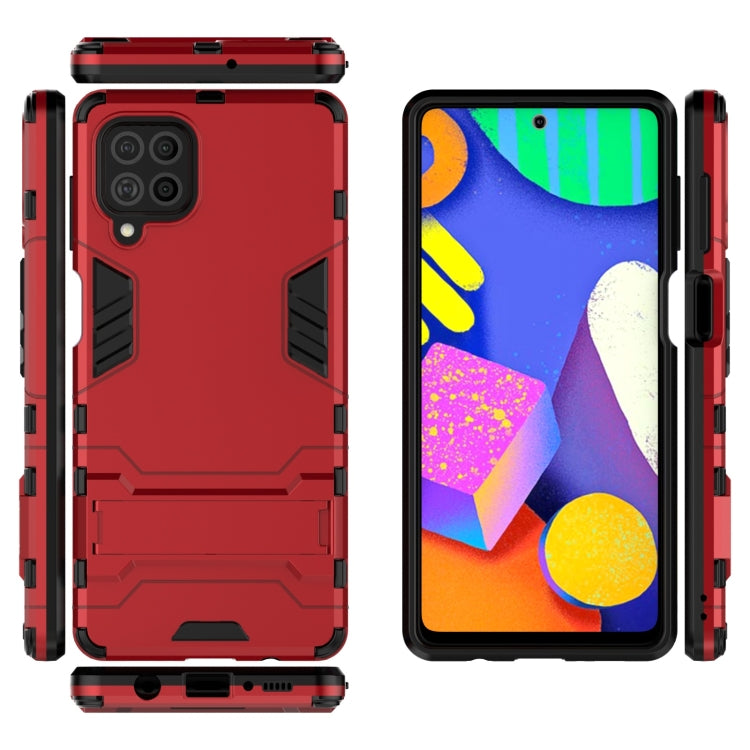 For Samsung Galaxy F62 / M62 Shockproof PC + TPU Protective Case with Hidden Holder